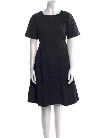 Pre-owned Jil Sander Bateau Neckline Knee-length Dress In Black