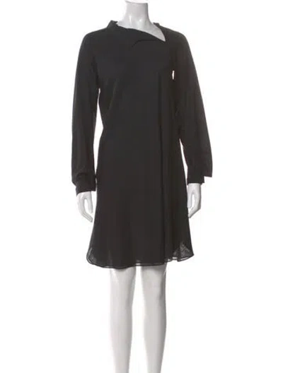 Pre-owned Jil Sander Bateau Neckline Knee-length Dress In Black
