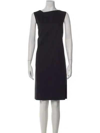 Pre-owned Jil Sander Bateau Neckline Knee-length Dress In Black