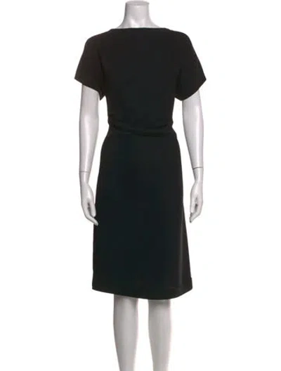 Pre-owned Jil Sander Bateau Neckline Knee-length Dress In Black