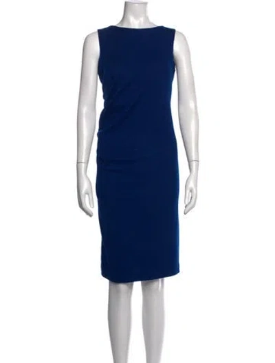 Pre-owned Jil Sander Bateau Neckline Knee-length Dress In Blue