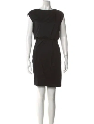 Pre-owned Jil Sander Bateau Neckline Long Dress W/ Tags In Black