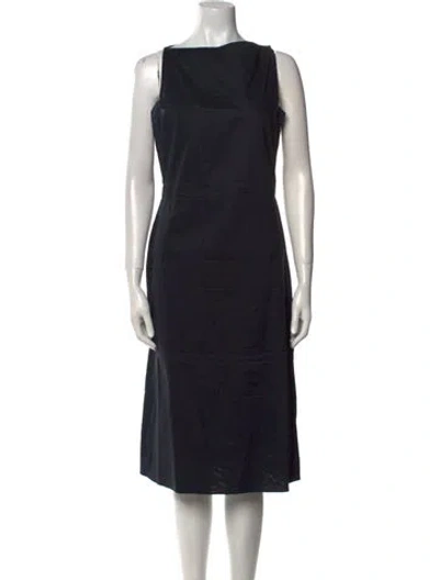 Pre-owned Jil Sander Bateau Neckline Midi Length Dress In Multi