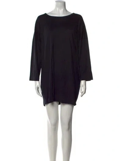 Pre-owned Jil Sander Bateau Neckline Mini Dress In Black