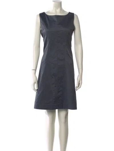 Pre-owned Jil Sander Bateau Neckline Mini Dress In Gray