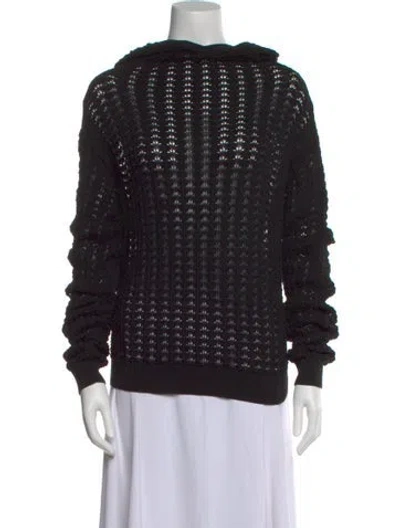 Pre-owned Jil Sander Bateau Neckline Sweater In Black