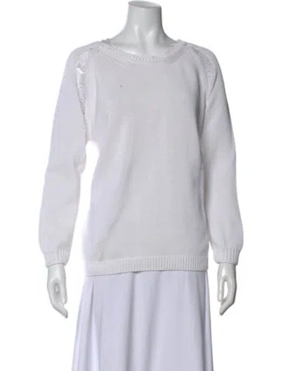Pre-owned Jil Sander Bateau Neckline Sweater In White
