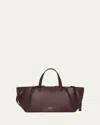 Jil Sander Classic Logo Detailed Tote Bag In Plum