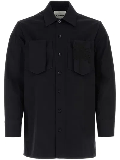 JIL SANDER BEAD-EMBELLISHED COTTON SHIRT