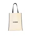 Jil Sander Beige Canvas Shopping Bag In Beige