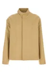 Jil Sander Beige Cotton Blend Jacket In Brown