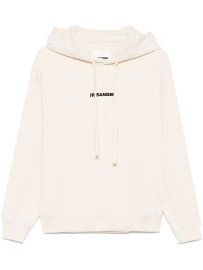 Jil Sander Beige Cotton Hoodie