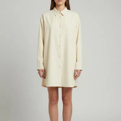 Pre-owned Jil Sander Beige Cotton Long Sleeve Oversized Shirt M