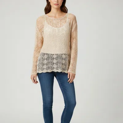 Pre-owned Jil Sander Beige Crochet Sweater L In Sand