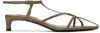 Jil Sander Beige High Heeled Sandals In 236 Dark Sand