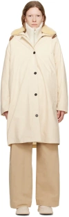 Jil Sander Beige Hooded Parka In 280 Open Beige