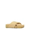 Jil Sander Woman Sandals Cream Size 8 Soft Leather In Multi