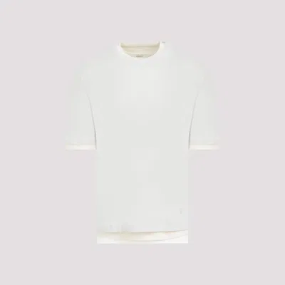 JIL SANDER BEIGE LAYERED PATTERN T-SHIRT
