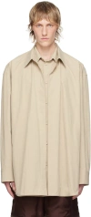 Jil Sander Beige Layered Shirt In 052 Powder Green