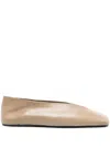 Jil Sander Sandy-colored Leather Ballet Flats