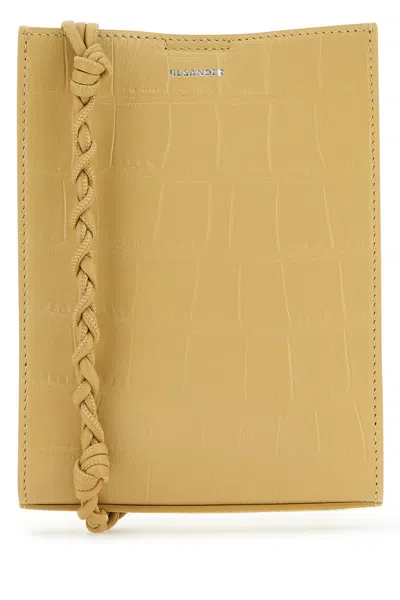 JIL SANDER BEIGE LEATHER SMALL TANGLE SHOULDER BAG