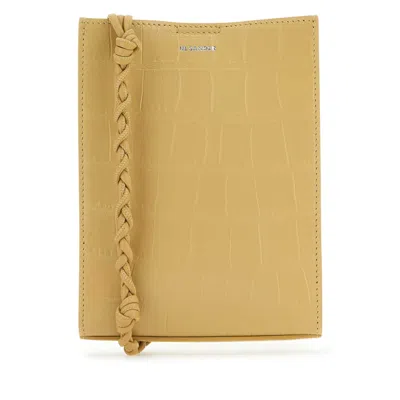 JIL SANDER JIL SANDER BEIGE LEATHER SMALL TANGLE SHOULDER BAG