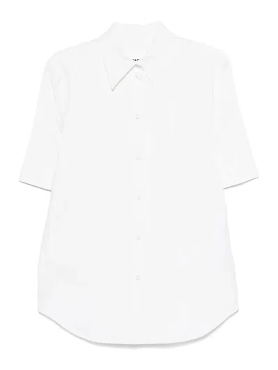 Jil Sander White Pleated Wide Shirt