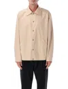 Jil Sander Relaxed Fit Logo Jacket In Dark Sand In Pink