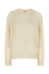 Jil Sander Beige Loose Knit Sweater In Beige