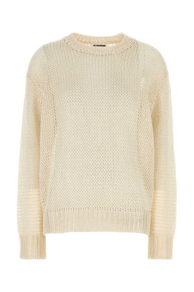 Jil Sander Beige Loose Knit Sweater