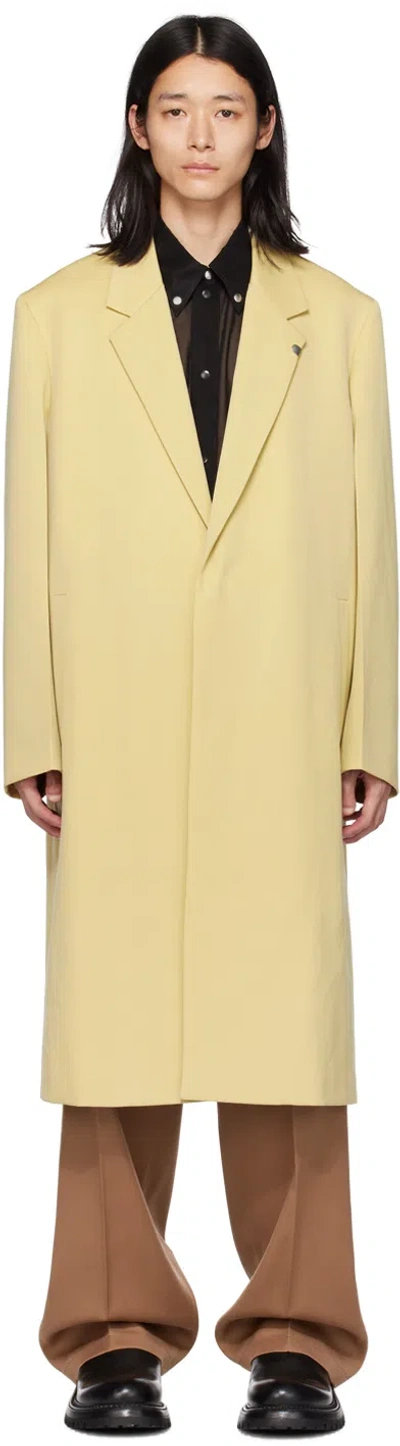 Jil Sander Beige Notched Coat In 265 - Almond