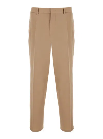 JIL SANDER JIL SANDER MEN BEIGE PANTS WITH ELASTIC WAISTBAND IN WOOL MAN