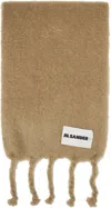 Jil Sander Beige Plain Scarf In 289 Beije