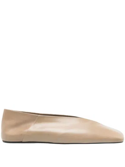 JIL SANDER JIL SANDER BEIGE POINTED TOE FLATS
