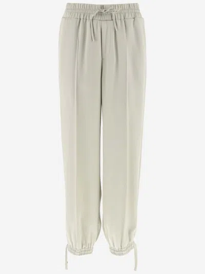 JIL SANDER BEIGE SATIN PANT