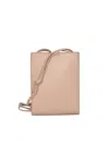 Jil Sander Beige Tangle Bag In Leather Man In Pink