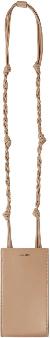 Jil Sander Beige Tangle Phone Pouch In 219 - Clay