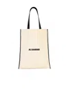 Jil Sander Beige Canvas Shopping Bag In Neutrals