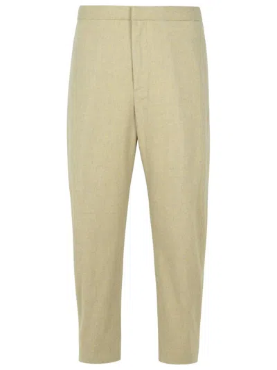 JIL SANDER JIL SANDER BEIGE VIRGIN WOOL TROUSERS