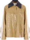 Jil Sander Beige Waxed Jacket In Multi