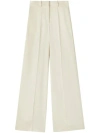 Jil Sander Wide Cream Trousers In Blend In Neutrals