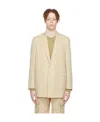 Jil Sander Ssense Exclusive Beige Wool Blazer In Nude