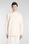Jil Sander Long-sleeve Crew-neck Wool Jumper In Ivory