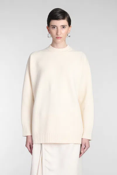 JIL SANDER BEIGE WOOL SWEATER