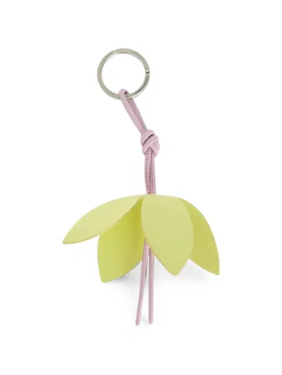 Jil Sander Bellflower Leather Charm In Green