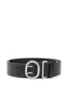 Jil Sander Belt Adjustable Length Multiple Holes Design In Black