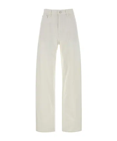 Jil Sander Belt Loop Jeans In White