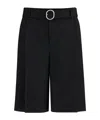 Jil Sander Gabardine Bermuda Shorts In Black
