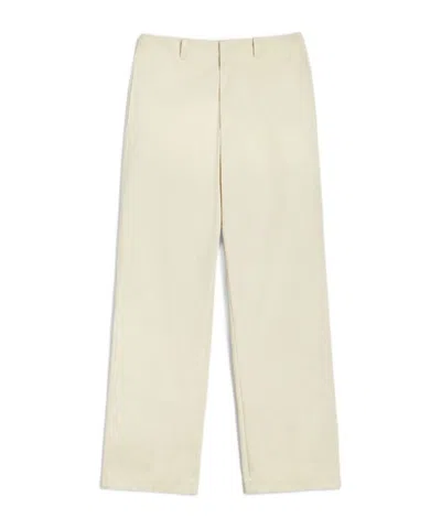 Jil Sander Belt Loops Casual Pants In White