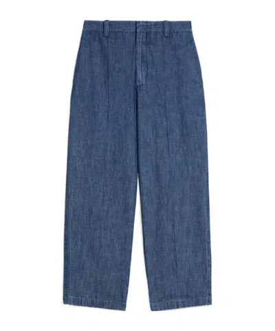 Jil Sander Belt-loops Trousers In Purple